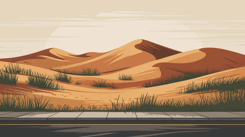 Illustration of high desert landscape near Twin Falls, Idaho